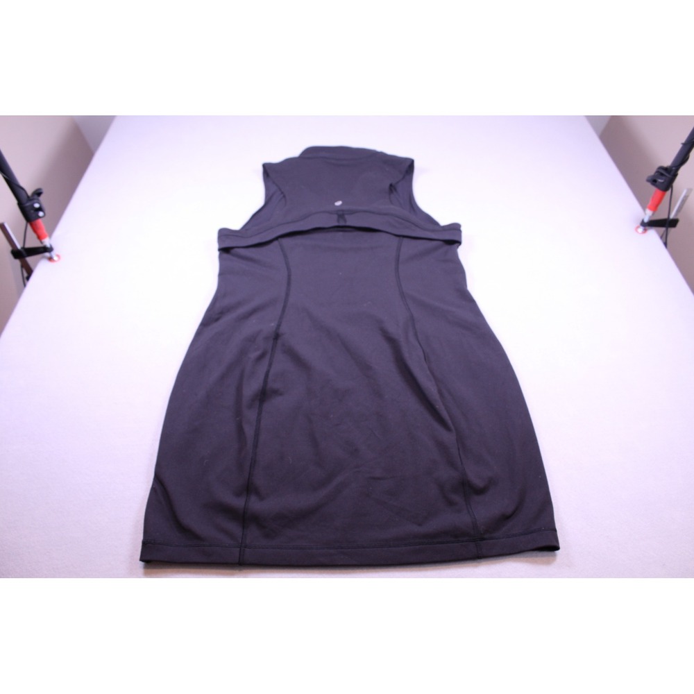 Lululemon Black Sleeveless Mock Neck Quarter Zip Athletic Tennis Dress Size 8 - Picture 5 of 6